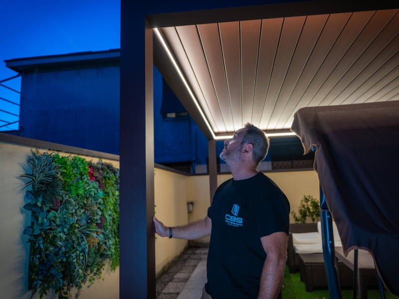 pergola bioclimatica montanti cbs serramenti